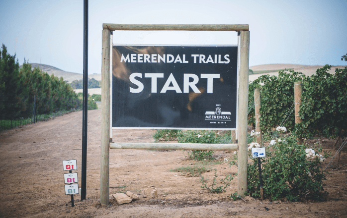 running and hiking at meerendal